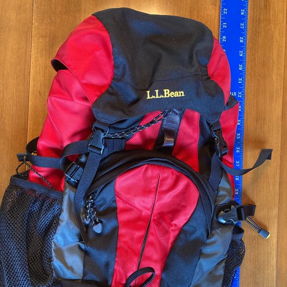 L.L. Bean Bags Ll Bean Top Loading H2o Backpack Day Pack Red And